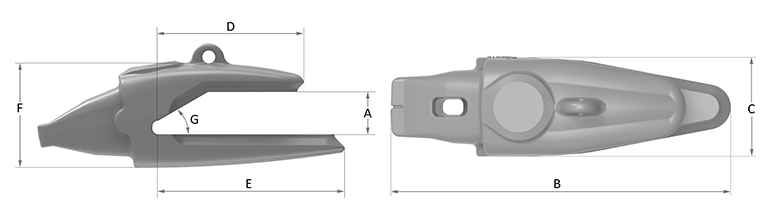 ProClaws Excavator adapter BE Duo View_72